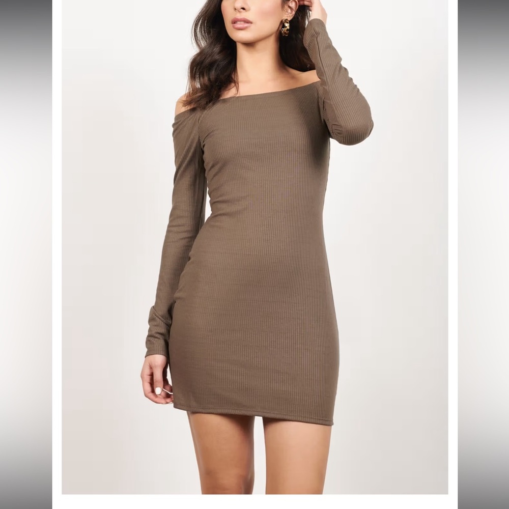 Tobi Off My Shoulder Bodycon Dress